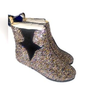 Yosi Samra Girls Glitter Star Chelsea Boots - Multicolor